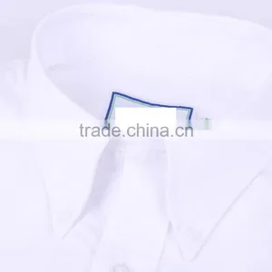 2017 White Oxford Long Sleeve Button-down Collar Casual Shirt for Men thumbnail-4