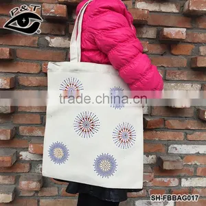 2017 Rhinestone Transfer Printed Logo Gift Canvas Bag for Shipping Wholesale Handle Tote Bags thumbnail-1