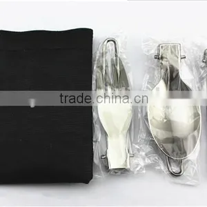 Portable Outdoor Camping Survival Set Picnic Tableware Stainless Steel Folding Fork and Spoon Tab thumbnail-1