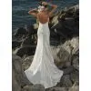 Spaghetti Strap Light Satin Bridal Wedding Gown thumbnail-2