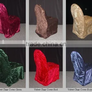 Banquet Velvet Stretch Chair Cover and Wedding Velvet Chair Cover thumbnail-1