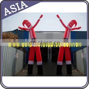 Christmas Inflatable 2 Legs Santa Claus Sky Fly Dancer thumbnail-1