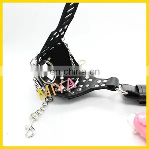 Faux Leather Chastity Belt With Vibrating Dildo & Butt Plug, Vibrating Panties thumbnail-5