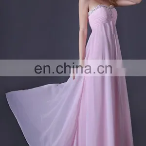 Grace Karin Strapless Sweetheart Chiffon Long Pink Prom Dresses 2015 CL3523 thumbnail-2
