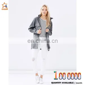 Wind Breaker Four Pocket Winter Leather Jacket Women thumbnail-2