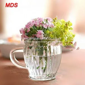 New Style 150ml Vertical Glass Pudding Cup With Handle thumbnail-2