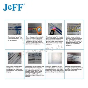 Customized Design Hign Security Tamper Evident Deposit Bag With Tamper Seal thumbnail-5