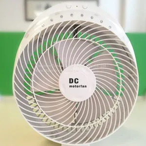 7 Inch Solar Rechargeable Fan With Light thumbnail-1