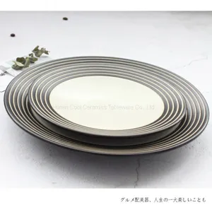 Western Style Porcelain Tableware Round Matt Dinner Sets Plates/Bowls thumbnail-2