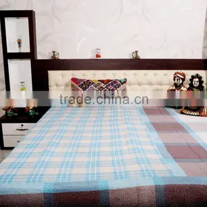 Handmade Vintage Kantha Quilt Bedding Handmade Jaipuri Kantha Quilt Reversible Throw Gudari Ralli Bedspread thumbnail-1