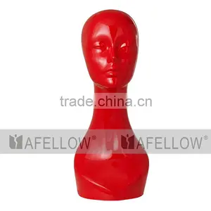 Red Head Model Abstract Adults Head Mannequin H1089/H1105 thumbnail-1