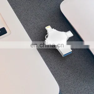 4 in 1OTG USB Flash Drive Metal USB Memory Stick Drive for IPhone/iPad/android/PC thumbnail-5