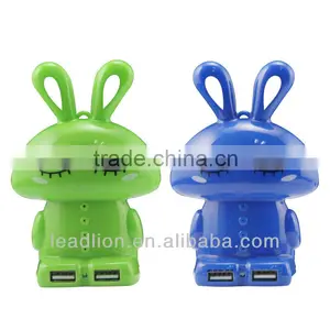 Plastic Case Lovely Rabbit ED817 Portable Power Bank External 2600mAh Mobile USB Battery Travel Charger for Cell Phone thumbnail-1