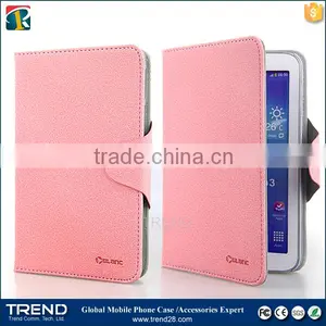 China Supplier Kickstand Folding Leather Case for Samsung Tab 3 thumbnail-3