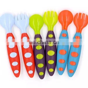 New Fashionable Baby Plastic Spoon and Fork thumbnail-2