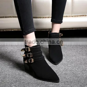 C89268A Wholesale Fashion Winter Boots Women Thick Heel Boots Women Shoes Platform Shoes thumbnail-1