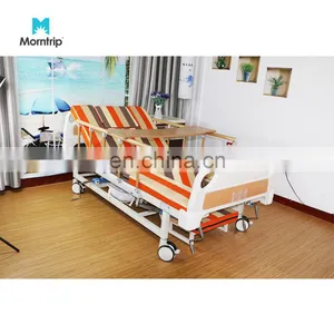 ABS Headboard 4 Cranks Best Price Manual Medical Hospital Bed With Toilet Hole thumbnail-2