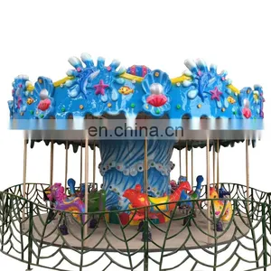 Amusement Fiberglass Carousel for Kids Amusement Games Carousel for Sale thumbnail-2