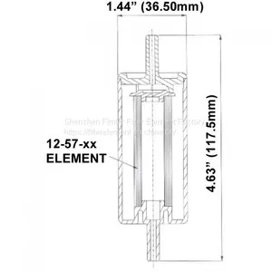 Fluorocarbon Borosilicate Glass Microfiber Element High Flow DIF w/ Microfiber Element (DIF-INxx) thumbnail-2