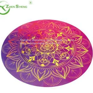 Circular Suede Rubber Multifunction Exercise Fitness Pilates Yoga Mat thumbnail-1