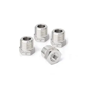 NPT High-pressure Thickened Core 304 Stainless Steel Inner and Outer Wire Diameter Conversion Joint thumbnail-2