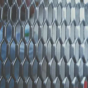 Customized Expanded Metal Mesh in Gold/Silver/Black Colors for Office Building Facades thumbnail-1