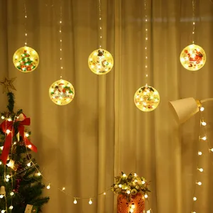 LED Copper Wire Lights, Christmas Lights, Painted Hanging Lights, Window Snowman Decorative Lights, Holiday Atmosphere Decorative Lights thumbnail-2