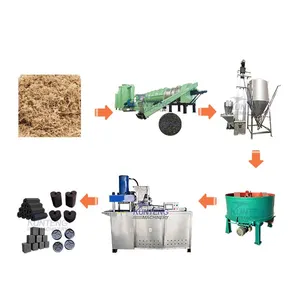 Automatic Olive Shell Coffee Shell Nut Shell Carbonization Briquetting Production Line thumbnail-1