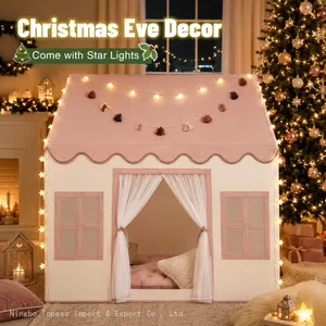 Kids Play Tent Indoor: With Mat, Tassel Garland - Girl Tent Indoor Playhouse for Kids Toys for Boy Girl Birthday Gift thumbnail-5