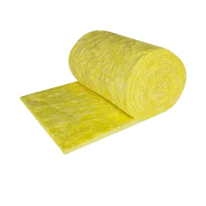 Aluminum Foil Centrifugal Glass Wool Roll A-class Fireproof Color Steel Factory Building Roof Insulation thumbnail-1