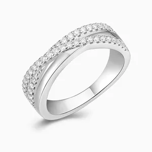 Shining Star Jewelry Micro Pave Cubic Zirconia 925 Sterling Silver Women's Ring thumbnail-1