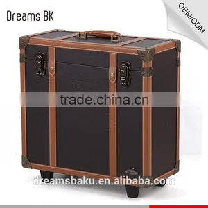 Professional Make-up Case, Hair Stylist Cosmetic Display Case With Trolley and Many Trays thumbnail-2