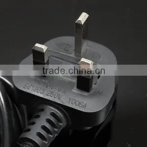 Fast Delivery Power Cable UK Mains Male Fused Plug to IEC C5 Female Socket 13A (amp) 2m thumbnail-4