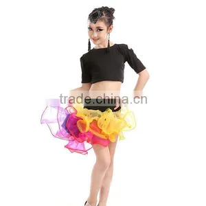 Popular Ballroom Sequins Fringe Rumba Latin Dance Dress Children Girl Latin Dance Dress thumbnail-6