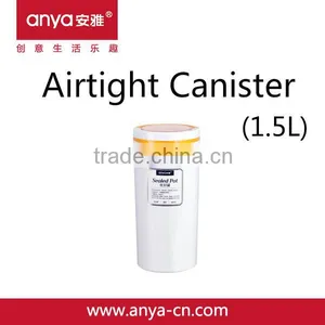 D685 Round Food Plastic Airtight Storage Canister & Sealed Pot 1.5L (large) thumbnail-1