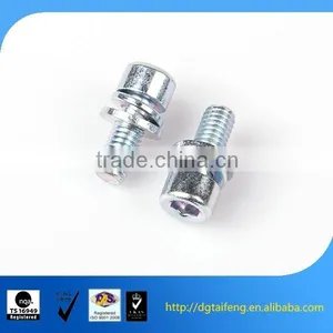 Galvanized Mild Steel Machine Thread Hex Head Cap Screws thumbnail-2