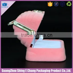 2016 Fancy Bag Shaped Custom Logo Cardboard Printed Velvet Paper Jewelry Box/foam Inserts for Jewelry Box thumbnail-4