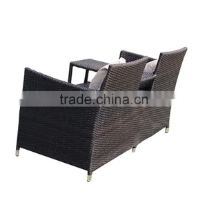 Classical New Design Outdoor Leisure Double Couple Cushions For Cheap Wicker Rattan Chair thumbnail-3
