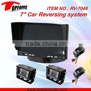 TOPFAME RV-7046 7 Inches Quad Car Rear View Camera Kit System With Button Monitor thumbnail-1
