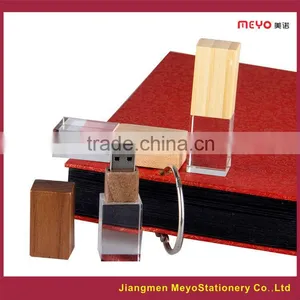 2015 Crystal 3D Laser Engraving Wooden USB Flash Drive thumbnail-3