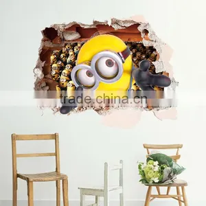 3 d Cartoon Yellow Wall Stick/children Room Decoration Stickers Can be Removed/waterproof Stickers thumbnail-1