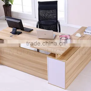 Modern Luxury Office u Shape Desks,computer Table With Bookshelf (SZ-ODB355) thumbnail-3