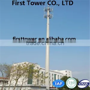Hot Dip Galvanized Monopole Microwave Gsm Antenna Tower thumbnail-4