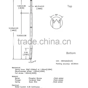 SP1-030122-F01 PCB Test Probe Needle in Socket and Mobile Phone Motherboard Electrical Testing thumbnail-1