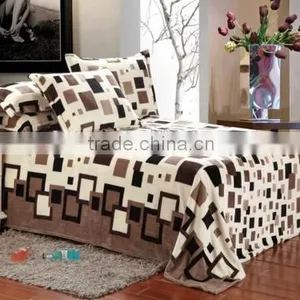 Plain Style Printed Flannel 3 Pcs Set High Quality With Super Soft Feeling thumbnail-1
