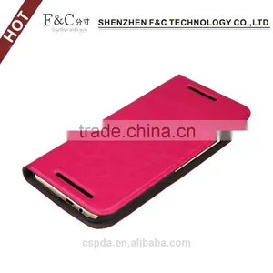 Luxury pu Leather Cellphone Case for HTC One M9,card Slots Design Stand Folio Cover for HTC One M9 thumbnail-2