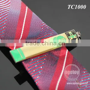 Japan Train Company Souvenir Zinc Alloy Print Logo Engraved Name Metal Custom Tie Clips thumbnail-3
