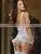 Stretch Lace and Dot Mesh White Garter Slip Set thumbnail-1