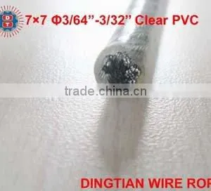 Steel Wire Rope 7*7 Clear PVC Coated thumbnail-1