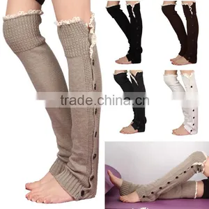 Trendy 2014 Winter Wholease Knit Lace Women Boot Cuffs Sock thumbnail-1